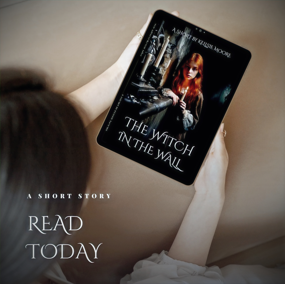 The Witch in the Wall on a tablet. A short story. Read today.